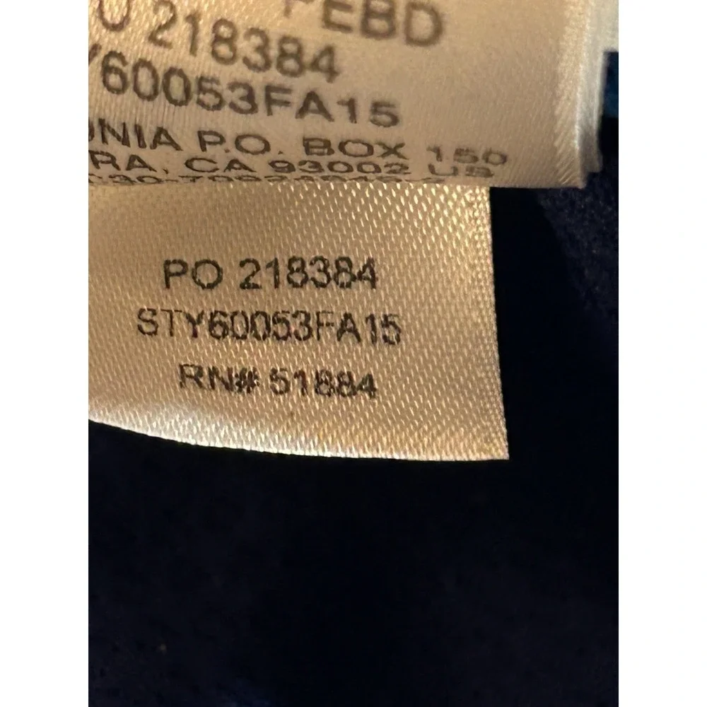 Patagonia Baby One Piece Capilene Blue Striped Long Sleeve Bodysuit 6 - 12 Month